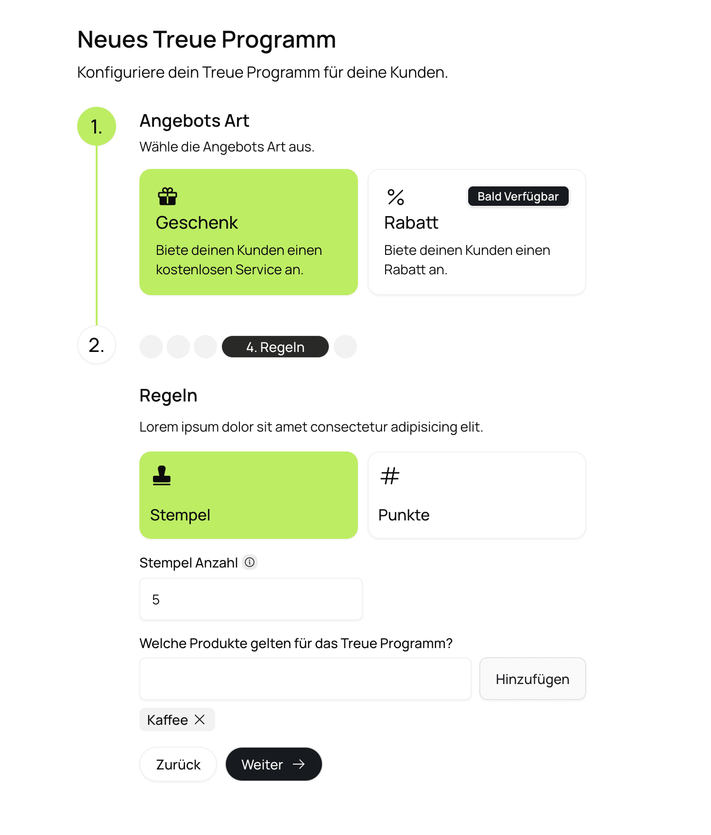 loily app home screen