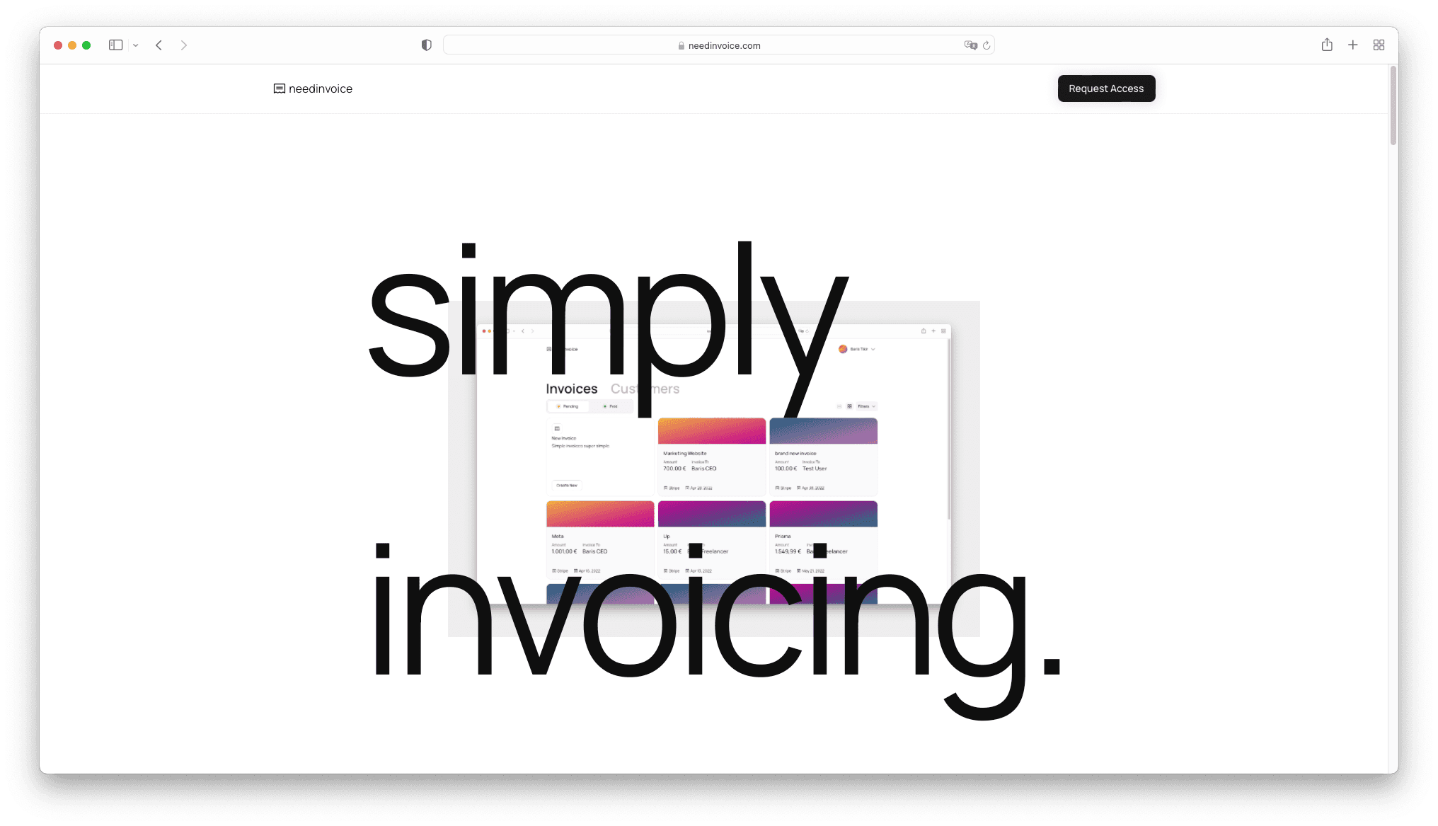 needinvoice Preview #1