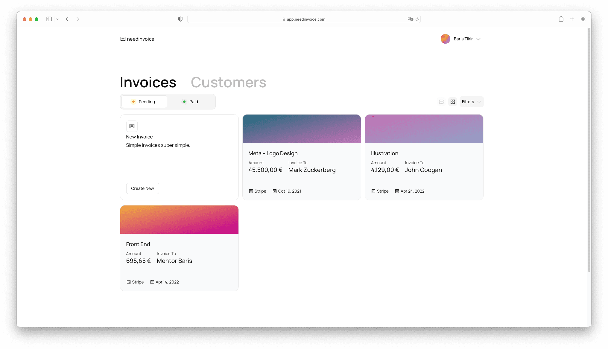 needinvoice Preview #1